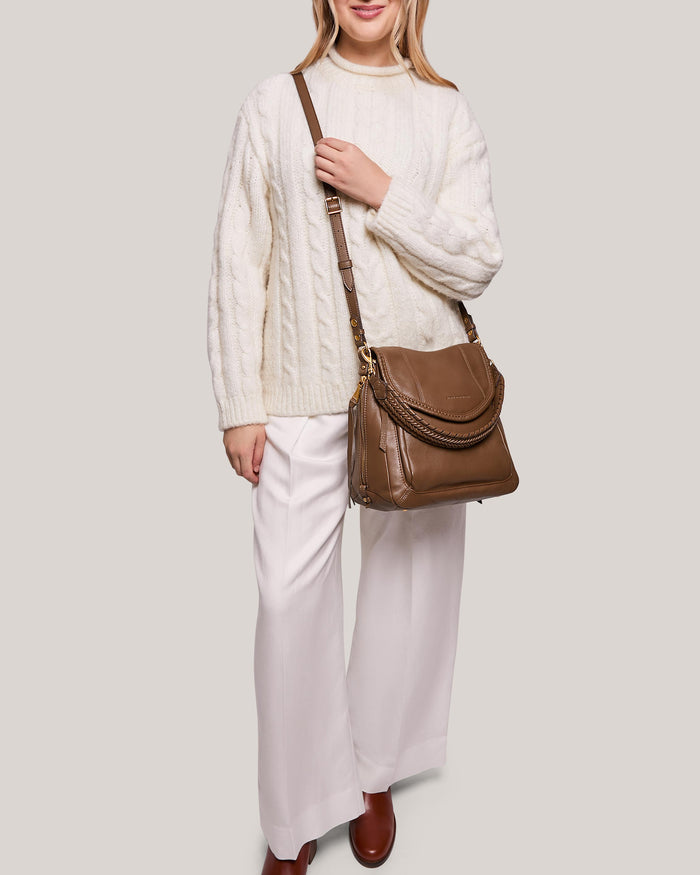 Aimee Kestenberg All For Love Zip Top Convertible Shoulder Coffee