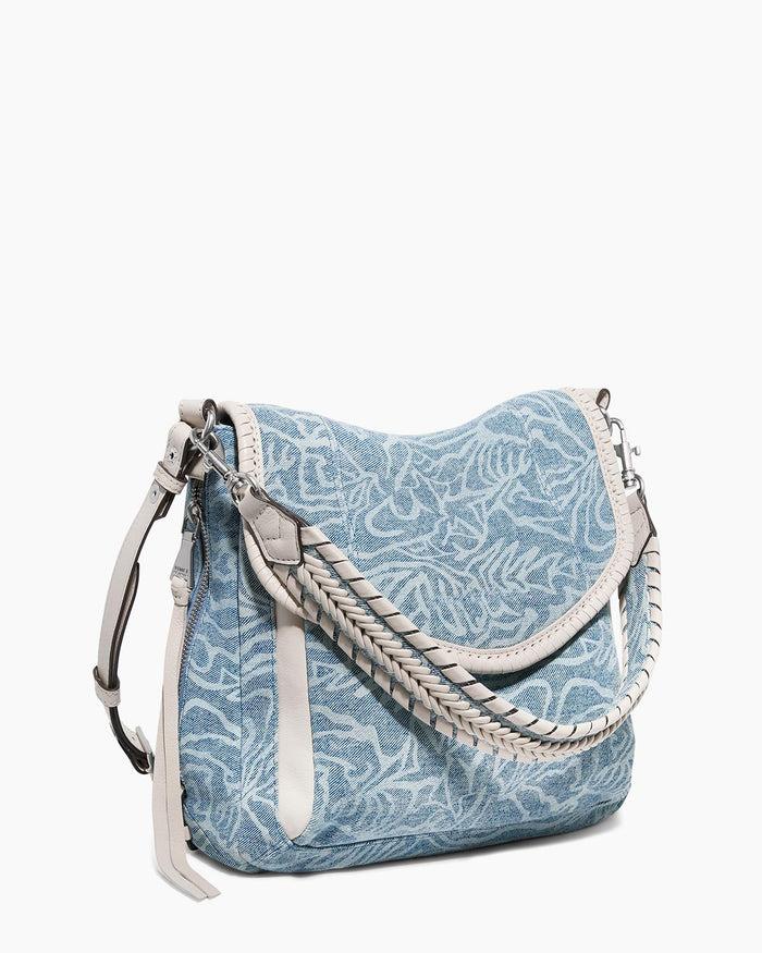 Aimee Kestenberg All For Love Zip Top Convertible Shoulder Denim Garden