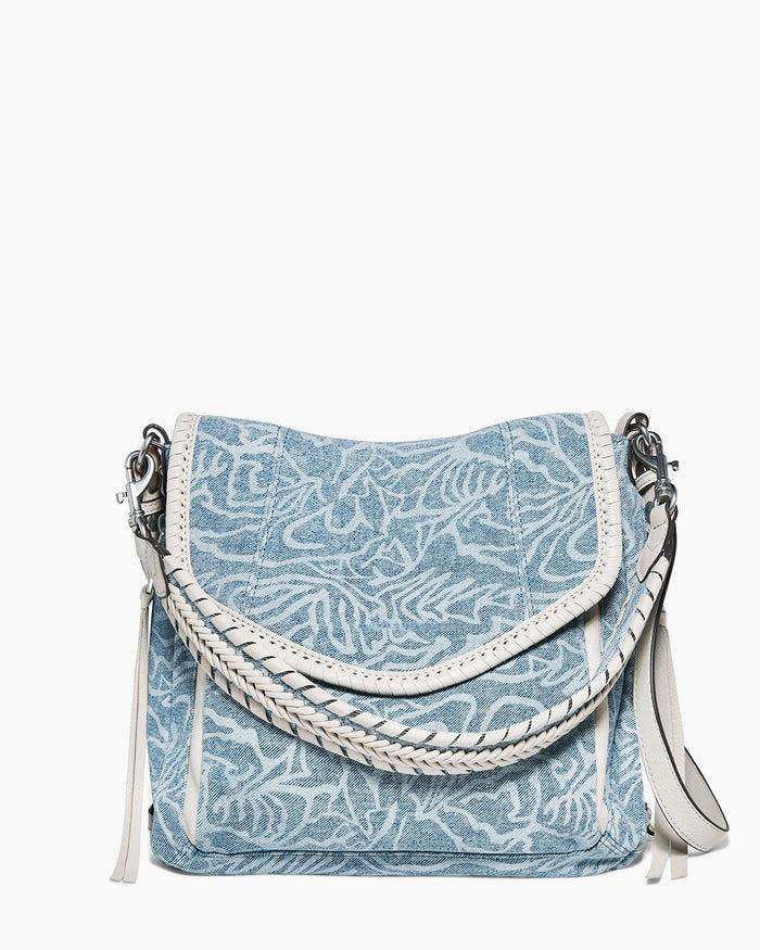 aimee kestenberg All For Love Zip Top Convertible Shoulder Denim Garden