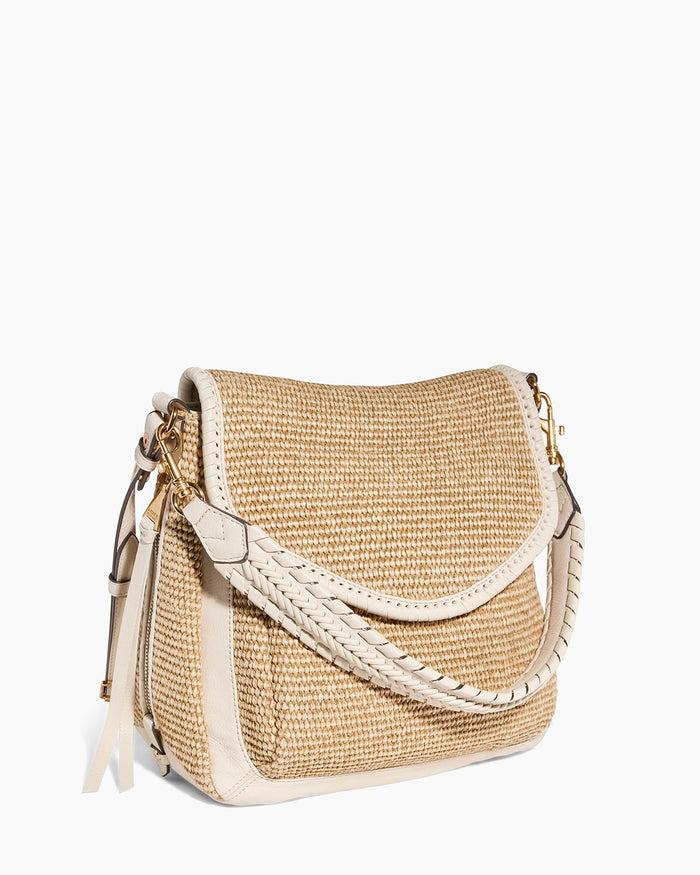 Aimee Kestenberg All For Love Zip Top Convertible Shoulder Natural Raffia