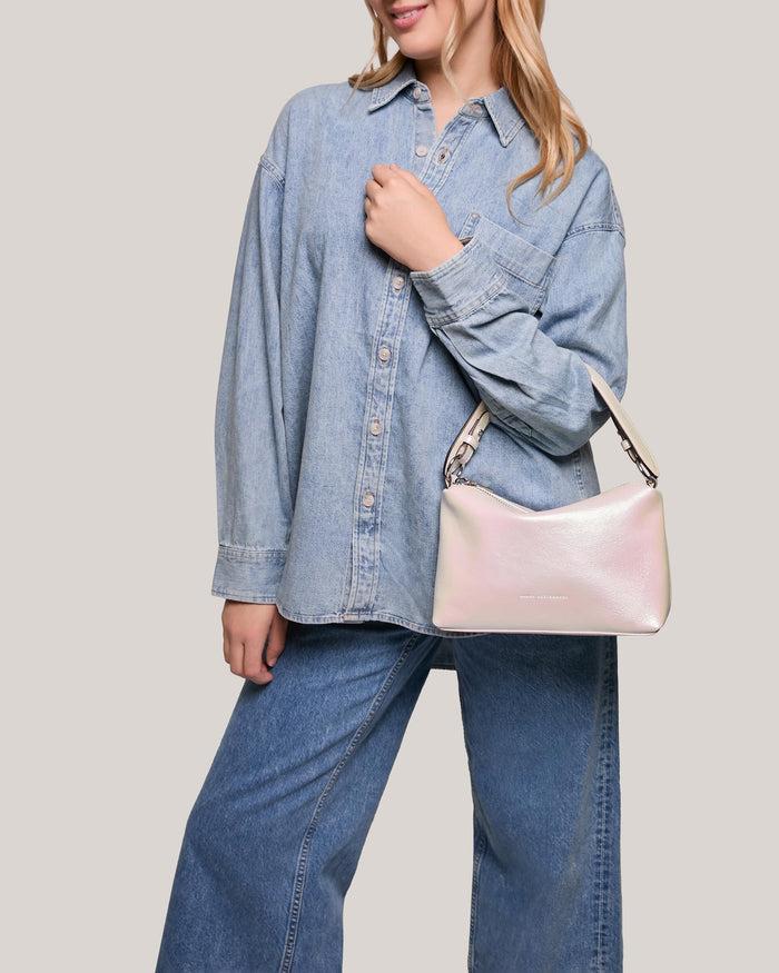 Aimee Kestenberg Ava Convertible Shoulder White Iridescent