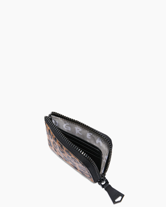 Aimee Kestenberg Ava Wristlet Wallet With RFID Leopard Haircalf