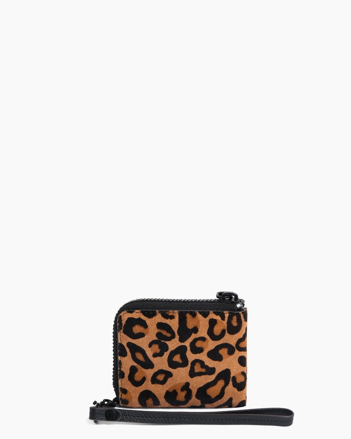 Aimee Kestenberg Ava Wristlet Wallet With RFID Leopard Haircalf
