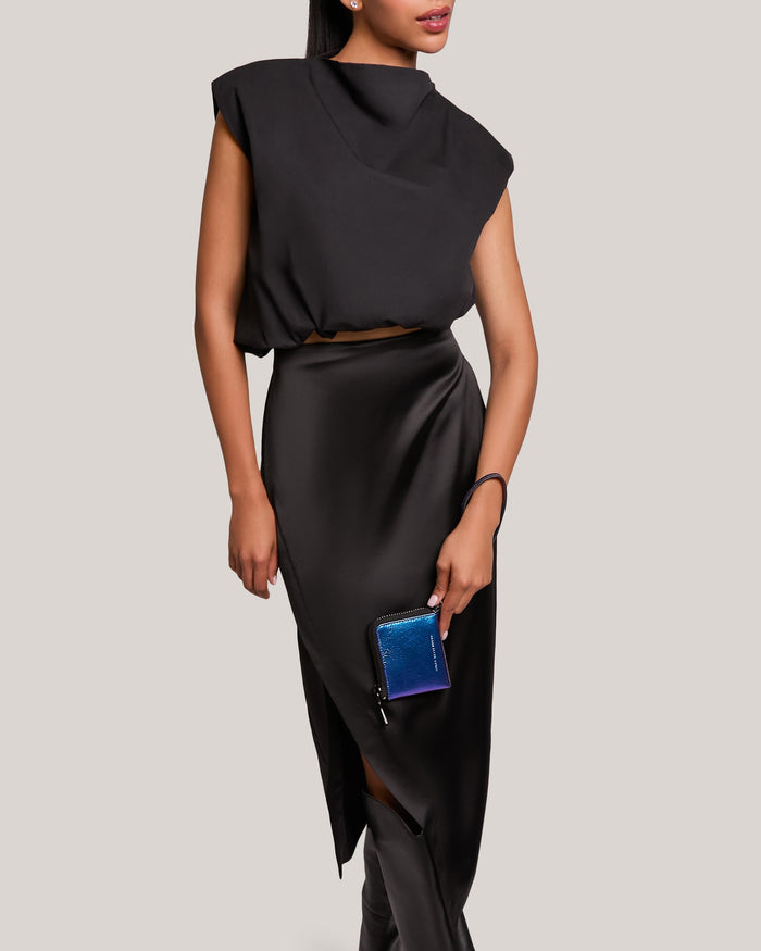 Aimee Kestenberg Ava Wristlet Wallet With RFID Midnight Metallic