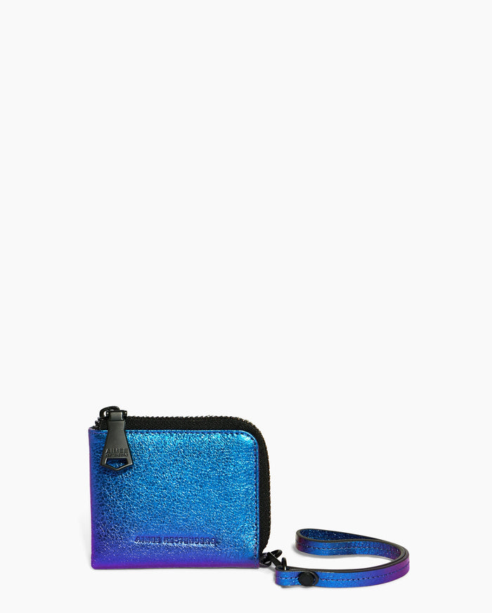 aimee kestenberg Ava Wristlet Wallet With RFID Midnight Metallic
