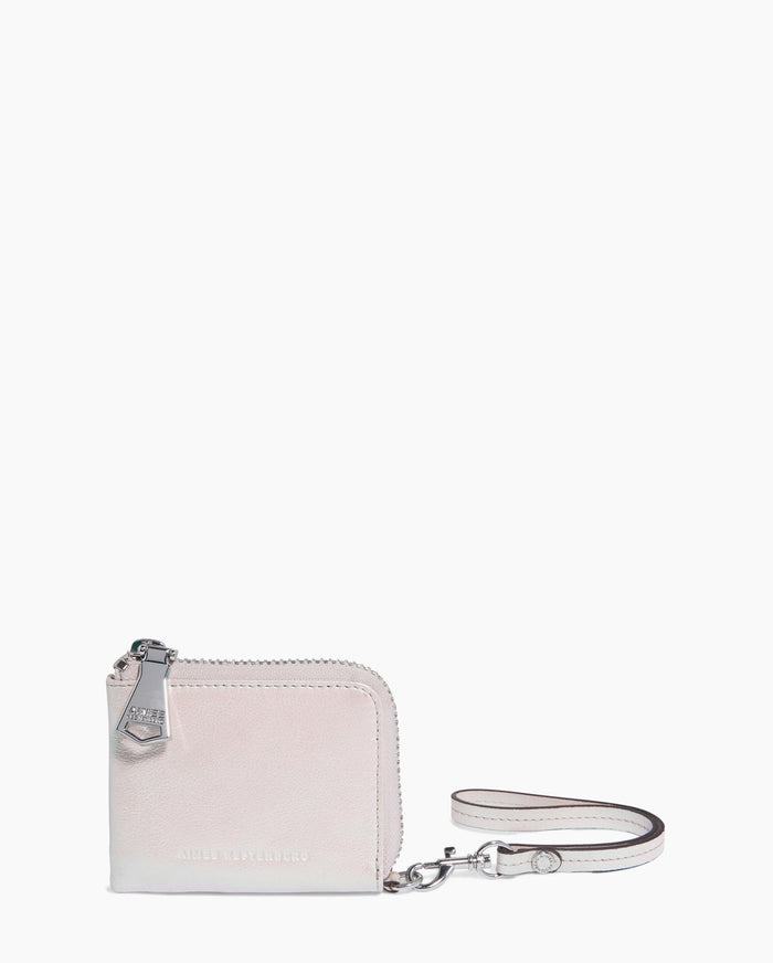 aimee kestenberg Ava Wristlet Wallet With RFID White Iridescent