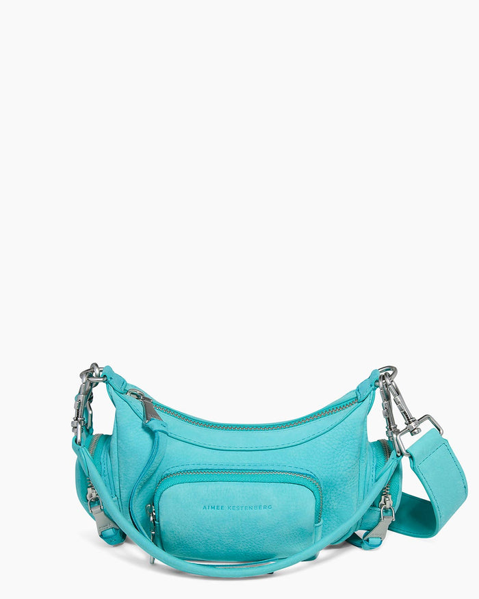 aimee kestenberg Away We Go Mini Convertible Crossbody Ocean Blue Nubuck