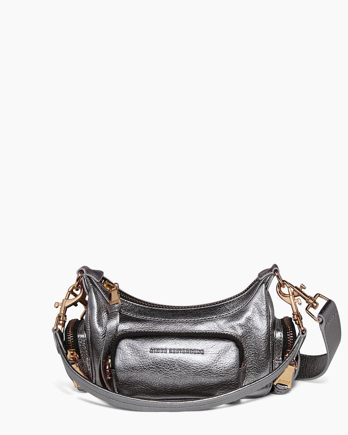 aimee kestenberg Away We Go Mini Convertible Crossbody Pewter Metallic