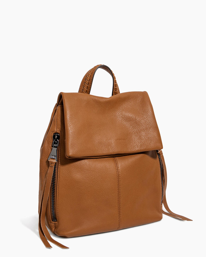 Aimee Kestenberg Bali Backpack Chestnut Brown With Gunmetal