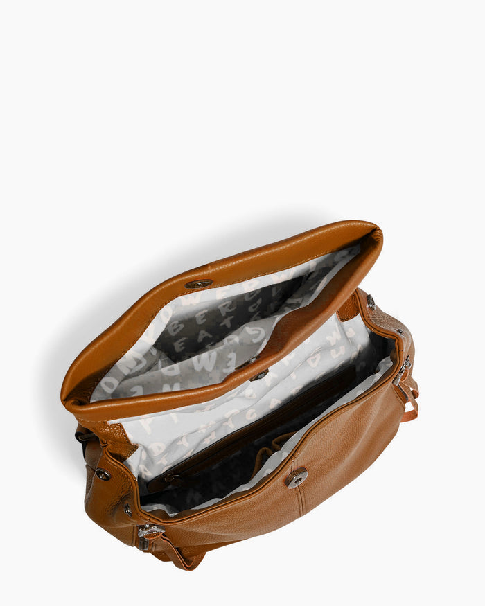 Aimee Kestenberg Bali Backpack Chestnut Brown With Gunmetal