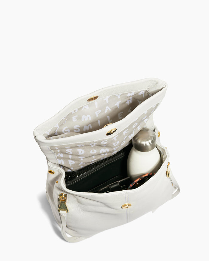 Aimee Kestenberg Bali Backpack Cloud With Shiny Gold