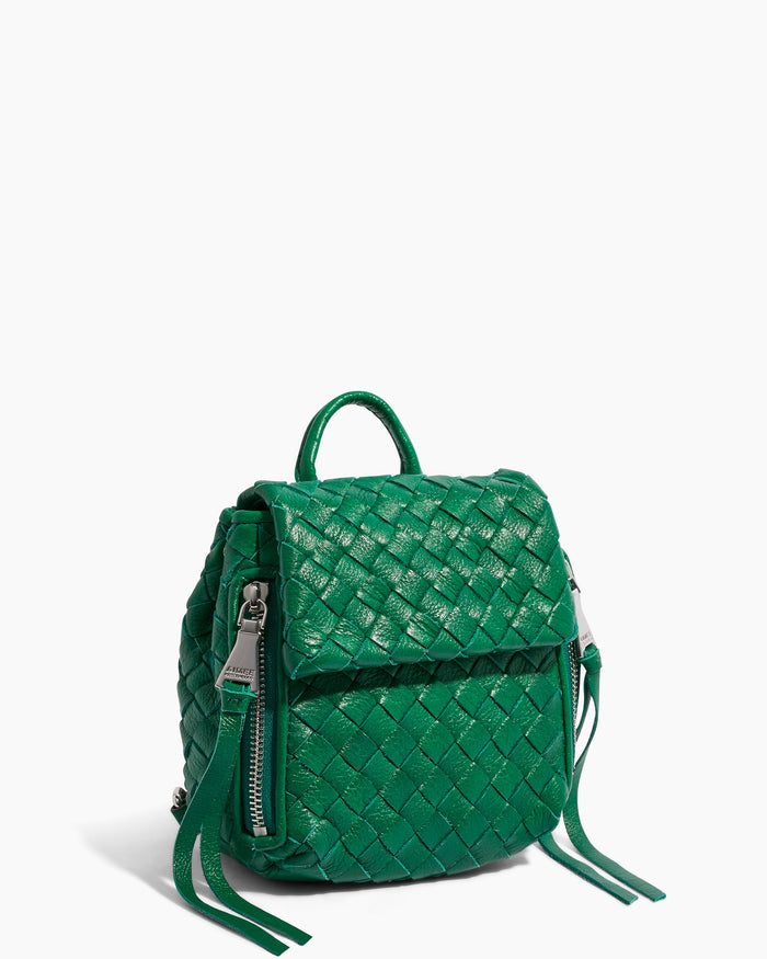 Aimee Kestenberg Bali Mini Backpack Kelly Green Woven