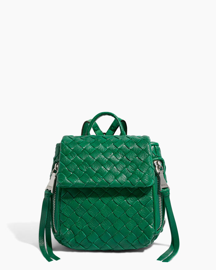 aimee kestenberg Bali Mini Backpack Kelly Green Woven