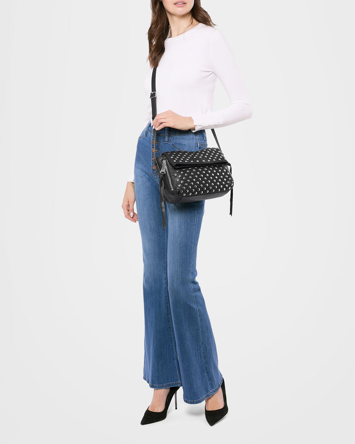 Aimee Kestenberg Bali Novelty Crossbody Black With Disco Studs