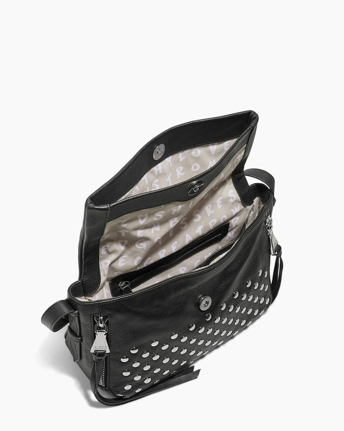 Aimee Kestenberg Bali Novelty Crossbody Black With Disco Studs