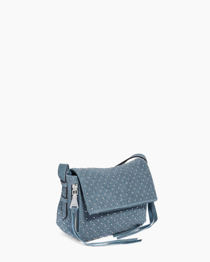 Aimee Kestenberg Bali Novelty Mini Crossbody Denim Studded