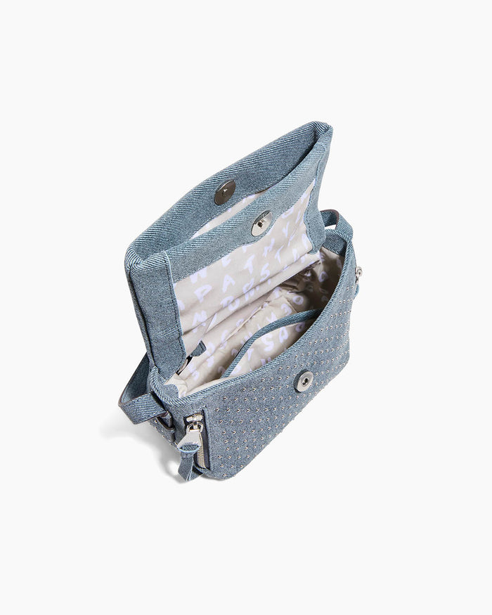 Aimee Kestenberg Bali Novelty Mini Crossbody Denim Studded