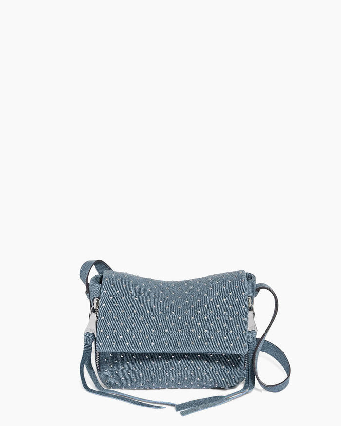 aimee kestenberg Bali Novelty Mini Crossbody Denim Studded