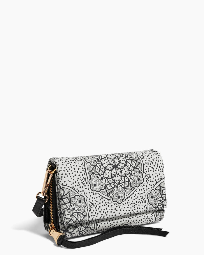 Aimee Kestenberg Bali Wallet Crossbody Black White Ceramic