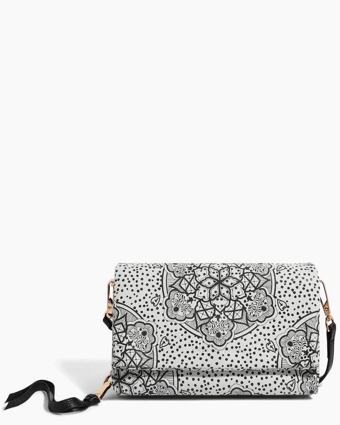 aimee kestenberg Bali Wallet Crossbody Black White Ceramic