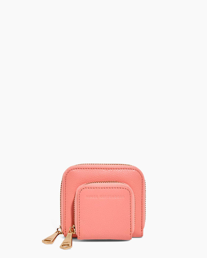 aimee kestenberg Bowery Double Zip Around Wallet Cosmic Coral