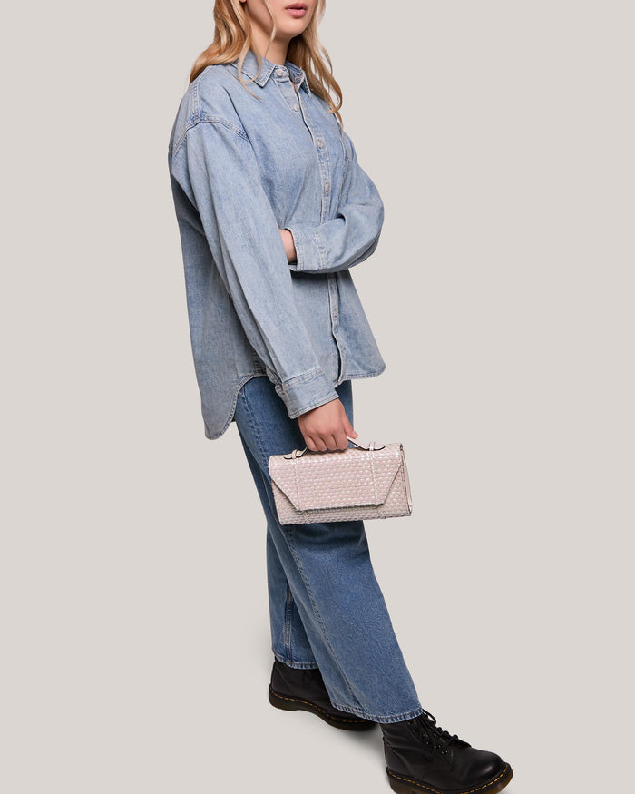 Aimee Kestenberg Chelsea Convertible Clutch White Iridescent