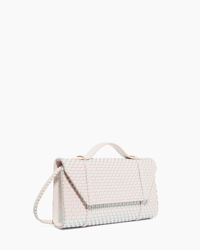 Aimee Kestenberg Chelsea Convertible Clutch White Iridescent