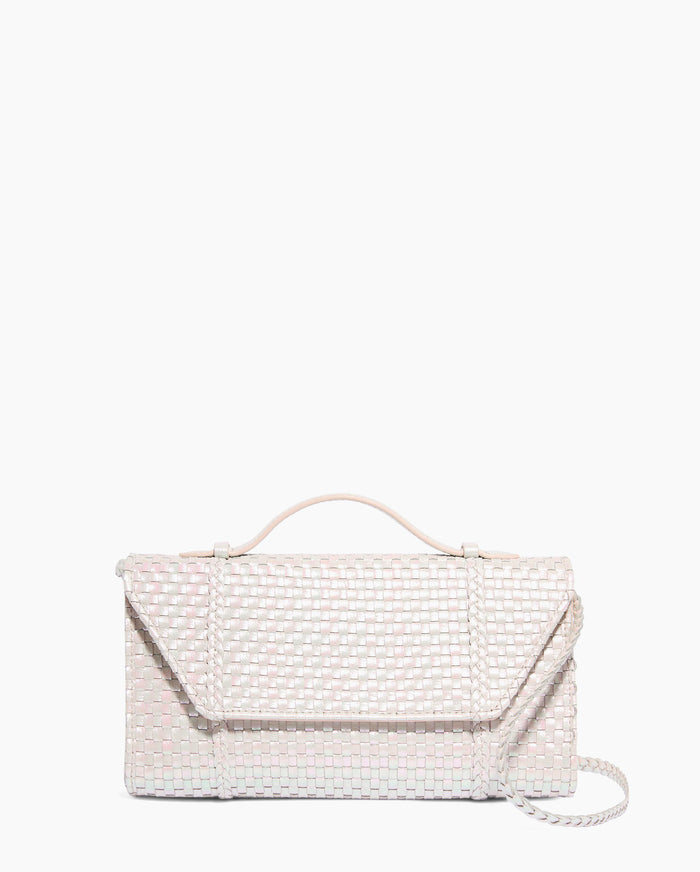 aimee kestenberg Chelsea Convertible Clutch White Iridescent