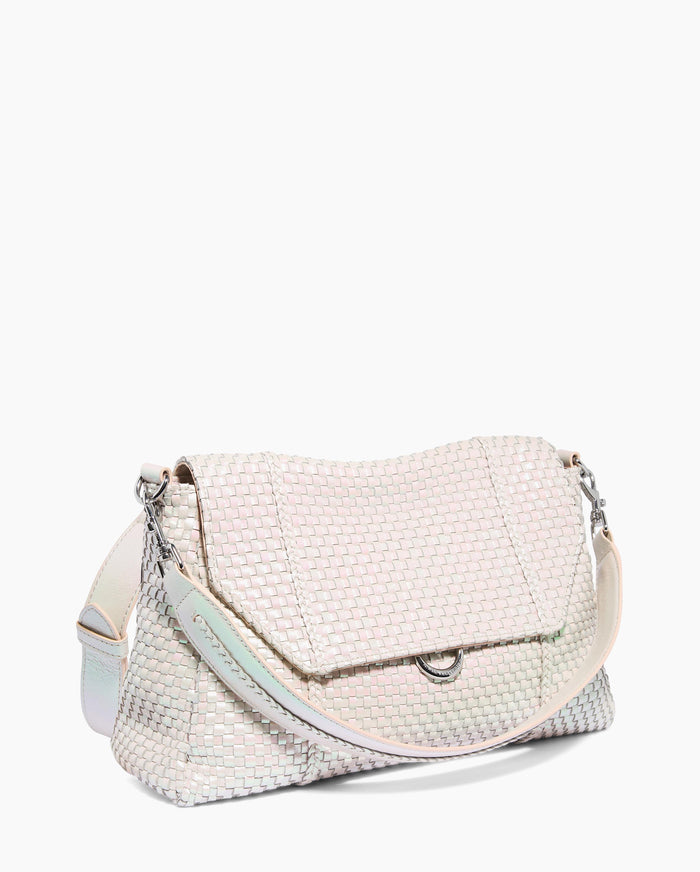 Aimee Kestenberg Chelsea Convertible Flap Shoulder White Iridescent