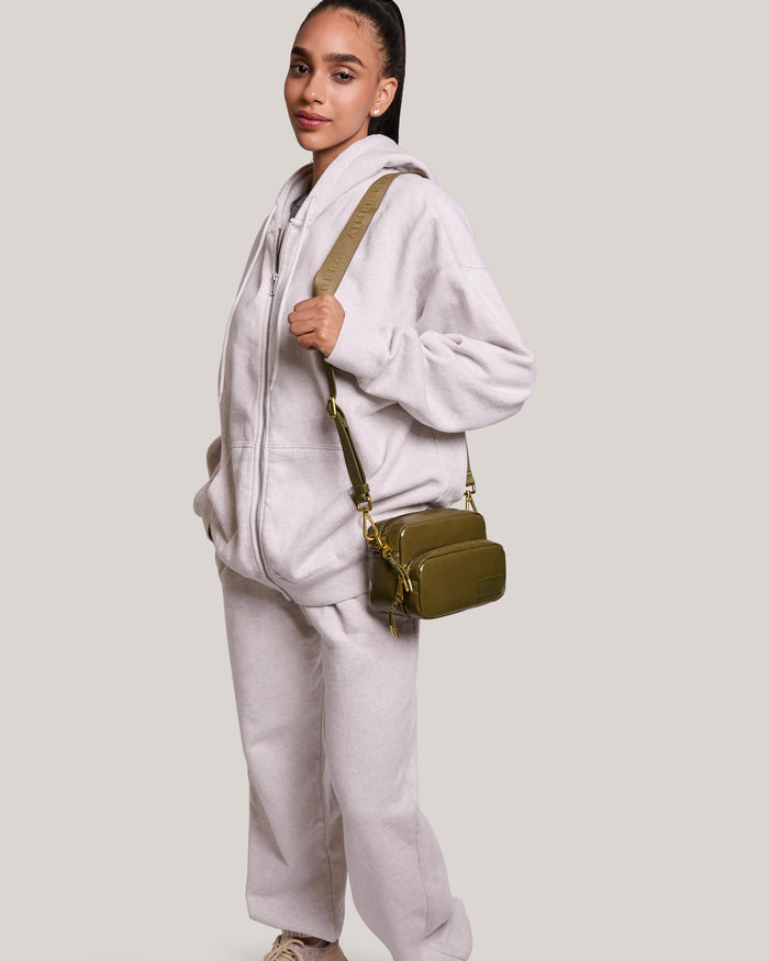 Aimee Kestenberg Dakota Nylon Camera Crossbody Sage Ripstop