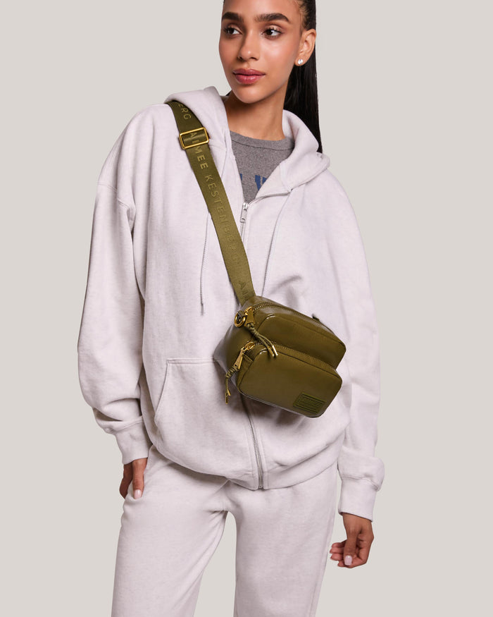 Aimee Kestenberg Dakota Nylon Camera Crossbody Sage Ripstop