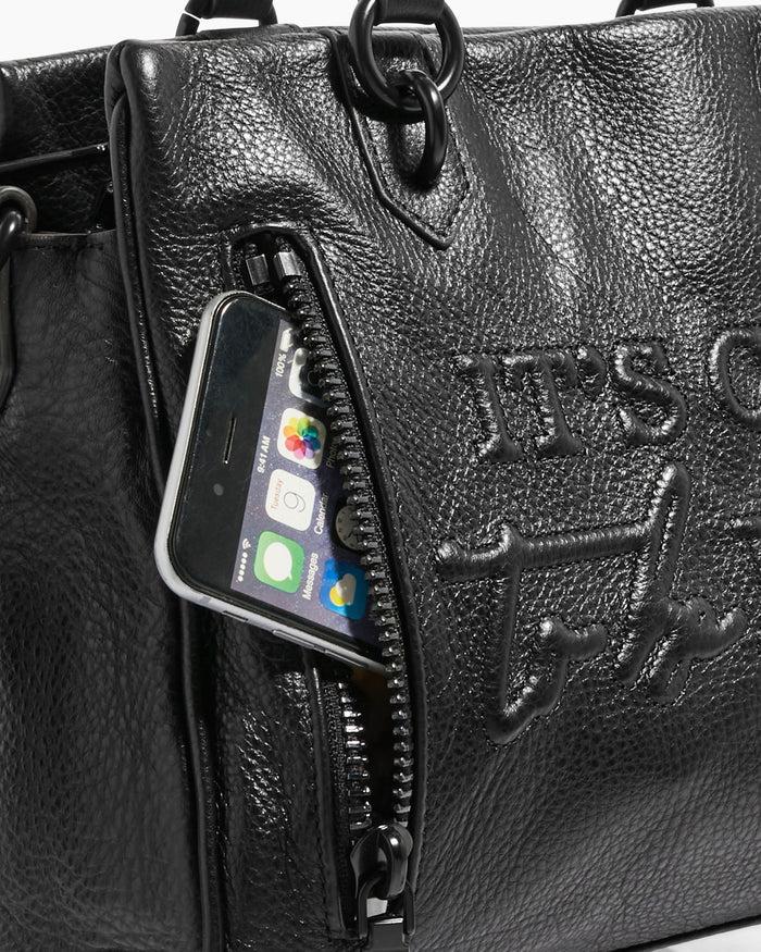 Aimee Kestenberg Fairest Of Them All Triple Entry Satchel Black With Shiny Black