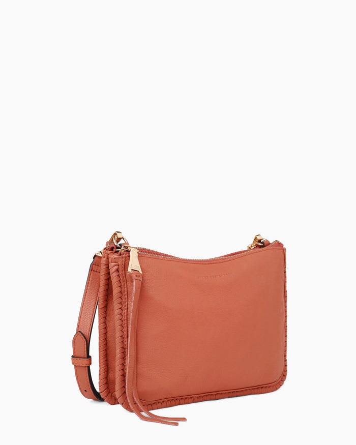 Aimee Kestenberg Famous Double Top Zip Crossbody Apricot