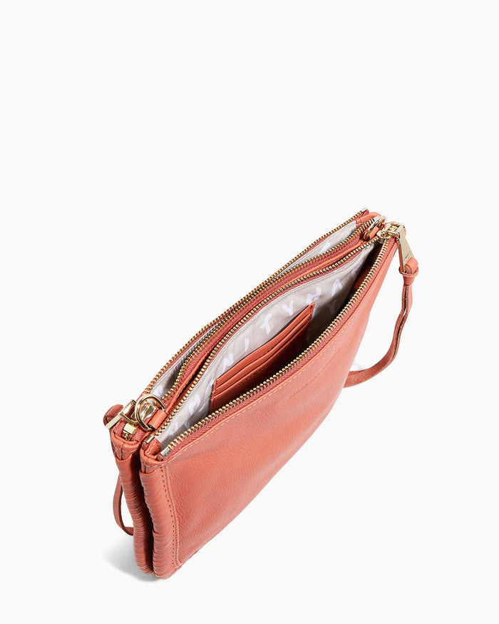Aimee Kestenberg Famous Double Top Zip Crossbody Apricot