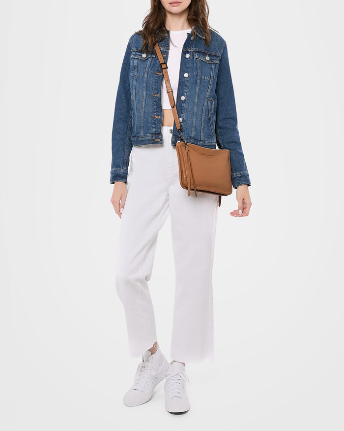 Aimee Kestenberg Famous Double Top Zip Crossbody Vachetta