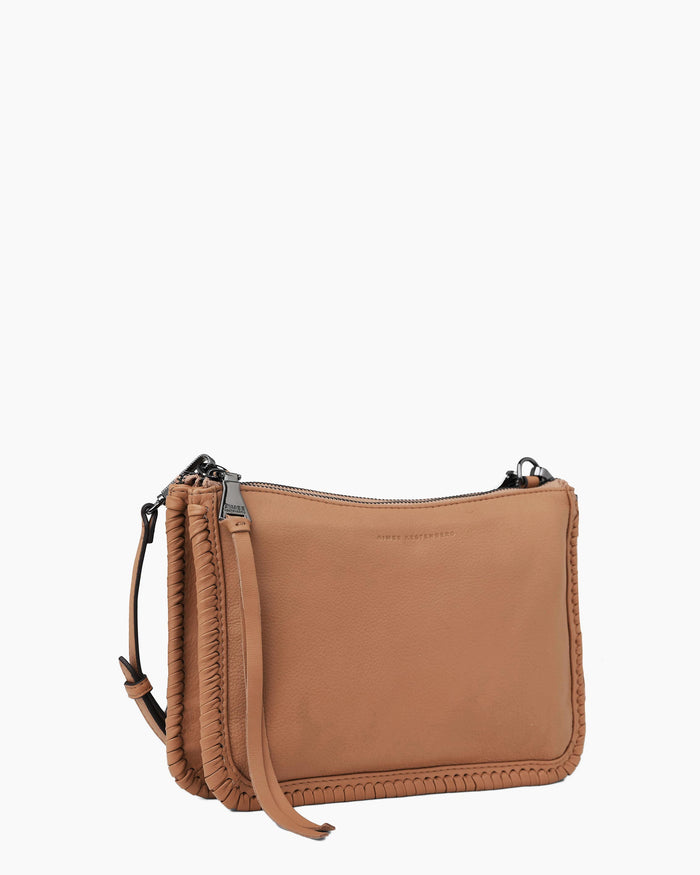 Aimee Kestenberg Famous Double Top Zip Crossbody Vachetta