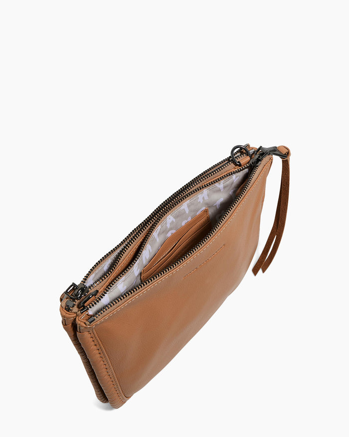 Aimee Kestenberg Famous Double Top Zip Crossbody Vachetta