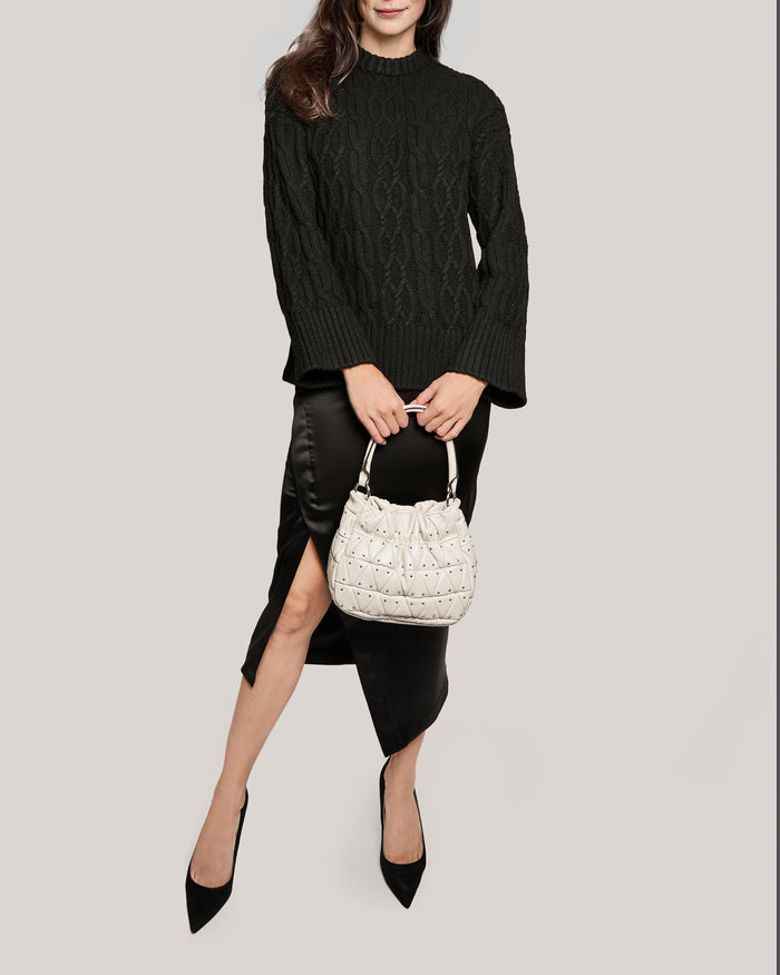 Aimee Kestenberg Femme Top Handle Crossbody Chalk Geo Studs