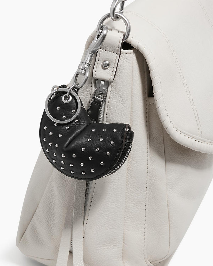 Aimee Kestenberg Fortune Zip Charm Black With Shiny Silver Studs