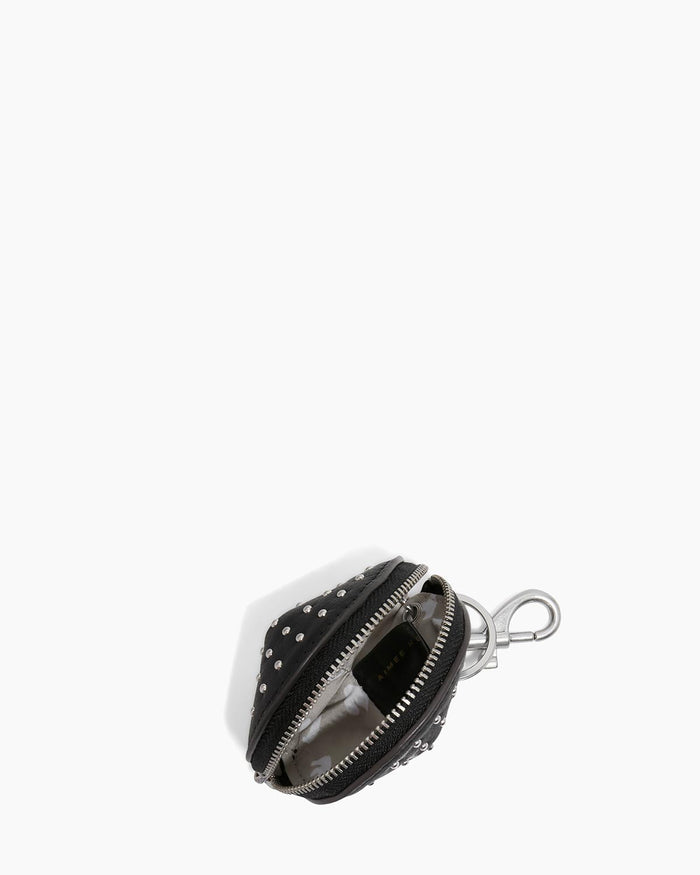Aimee Kestenberg Fortune Zip Charm Black With Shiny Silver Studs