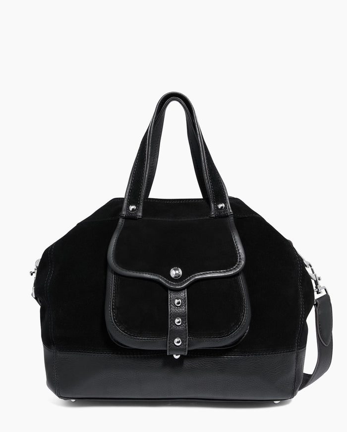 aimee kestenberg Great Escape Convertible Shopper Black Suede