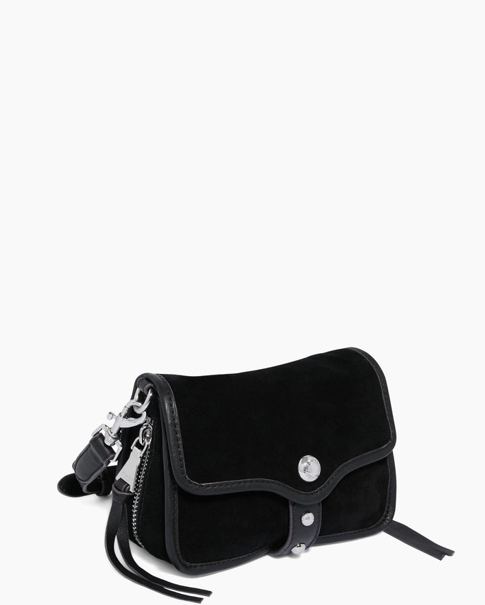 Aimee Kestenberg Great Escape Mini Crossbody Black Suede