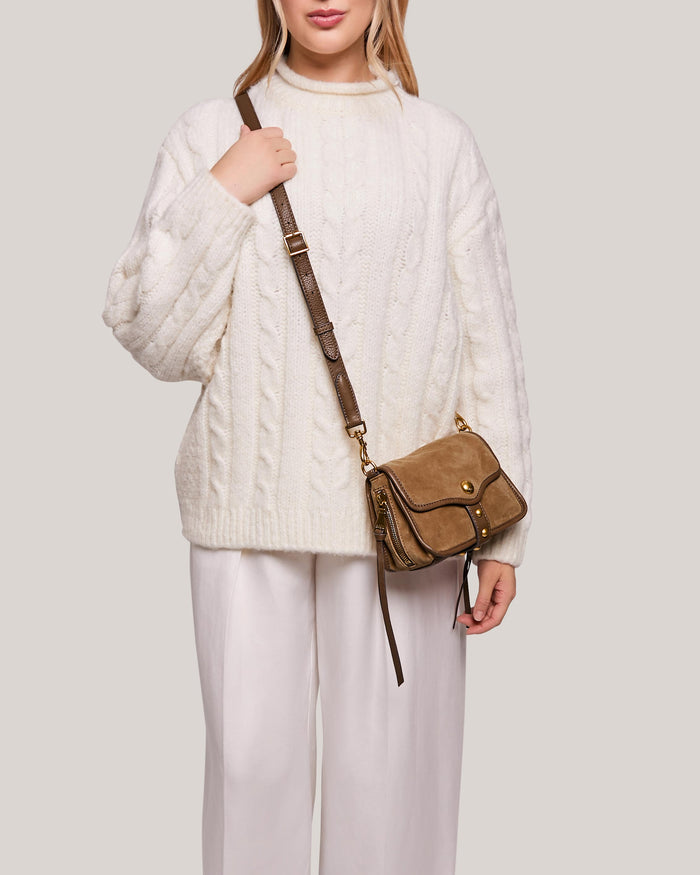 Aimee Kestenberg Great Escape Mini Crossbody Coffee Suede