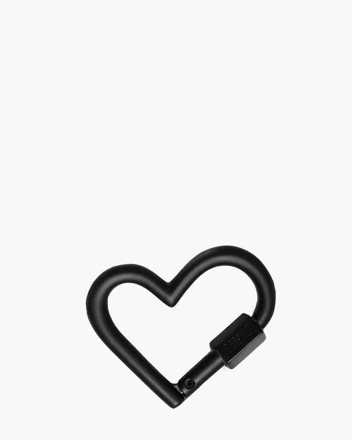 aimee kestenberg It's A Love Thing Heart Carabiner Black With Shiny Black