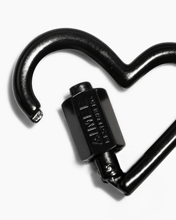 Aimee Kestenberg It's A Love Thing Heart Carabiner Black With Silver