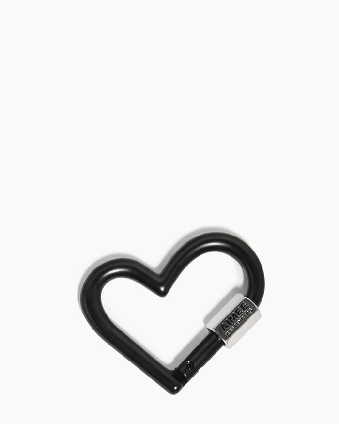 aimee kestenberg It's A Love Thing Heart Carabiner Black With Silver