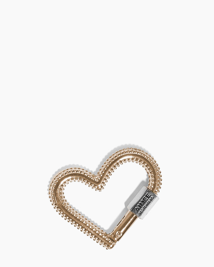 aimee kestenberg It's A Love Thing Heart Carabiner Light Vintage Gold