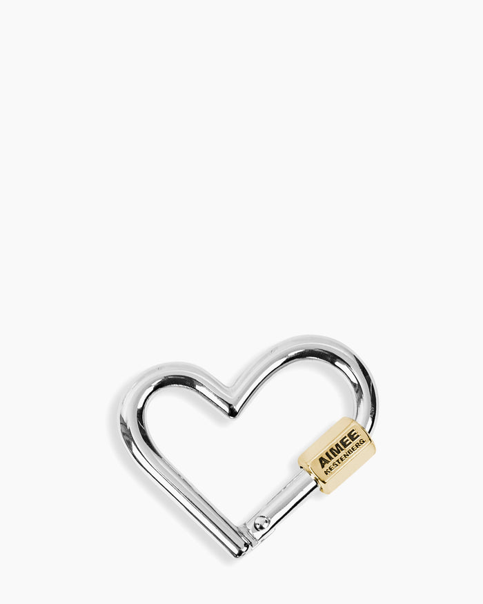 aimee kestenberg It's A Love Thing Heart Carabiner Silver