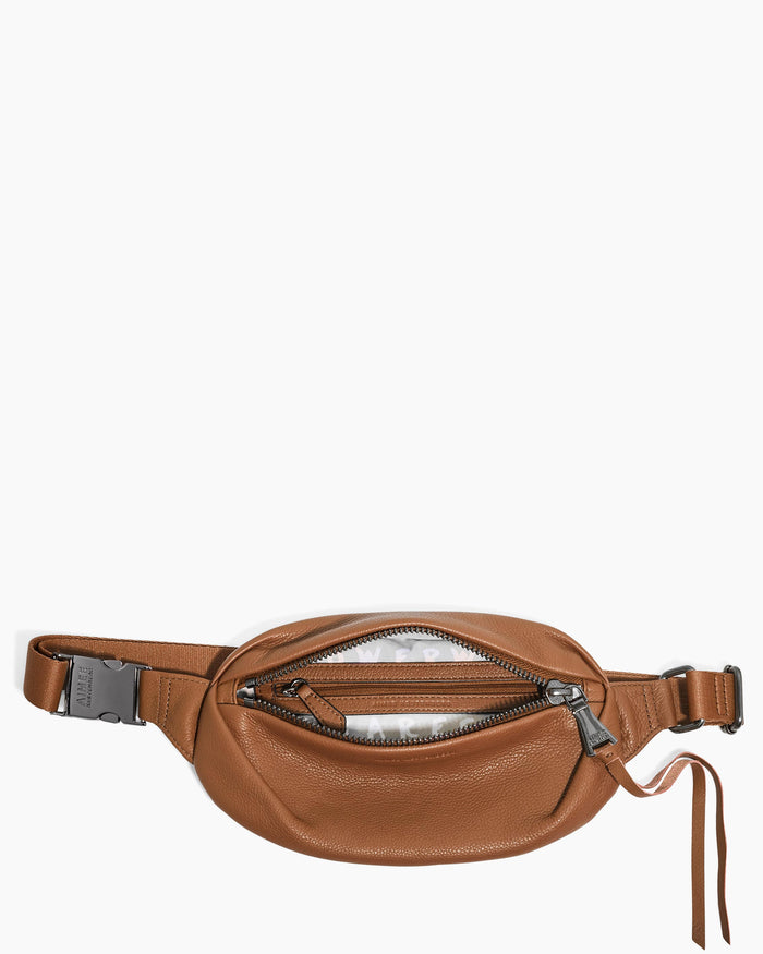 Aimee Kestenberg Milan Bum Bag Chestnut With Gunmetal
