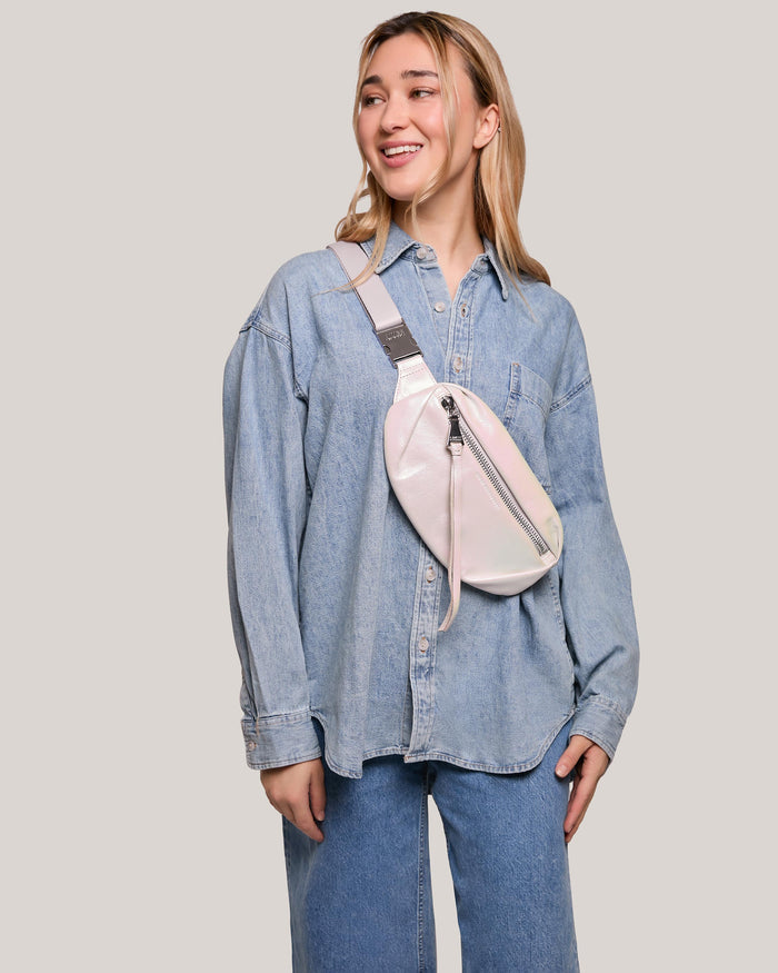 Aimee Kestenberg Milan Novelty Bum Bag White Iridescent